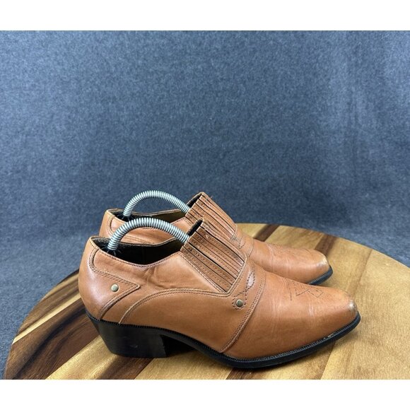 Dingo Women’s Brown Leather Western Country Cowgirl Ankle Sz 7 D102218 - Picture 1 of 11